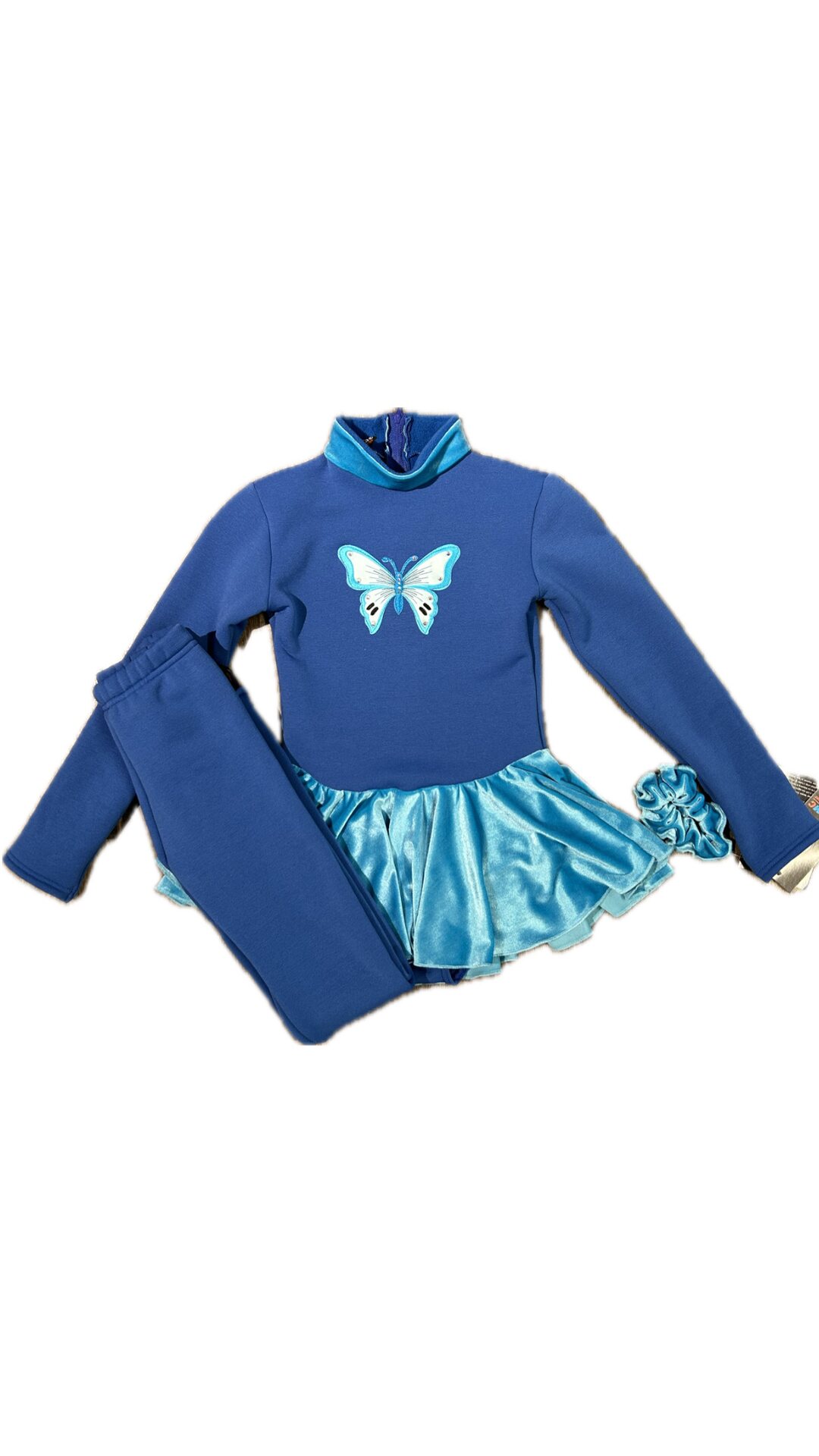 KMC Polartec dress and pants Sininen/Turkoosi, Perhonen