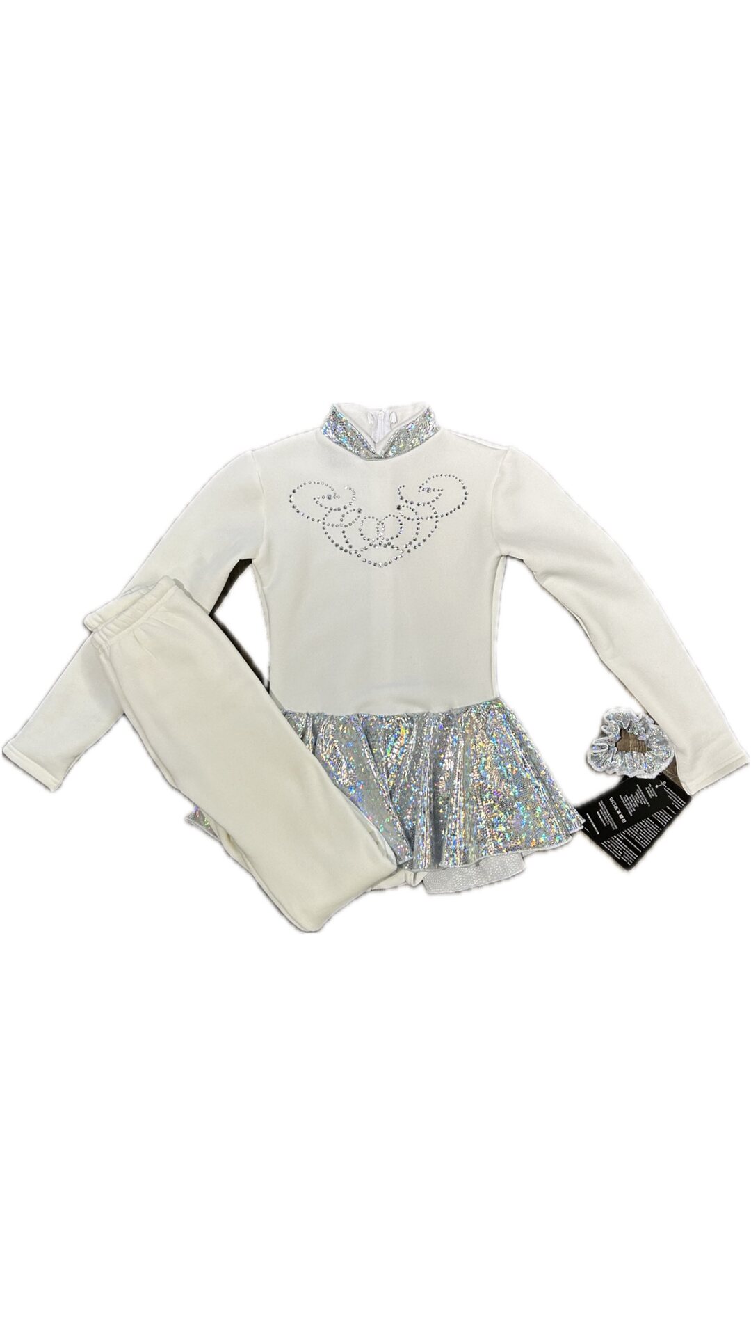 KMC Polartec dress and pants Valkoinen/Hopea, Strassikuvio