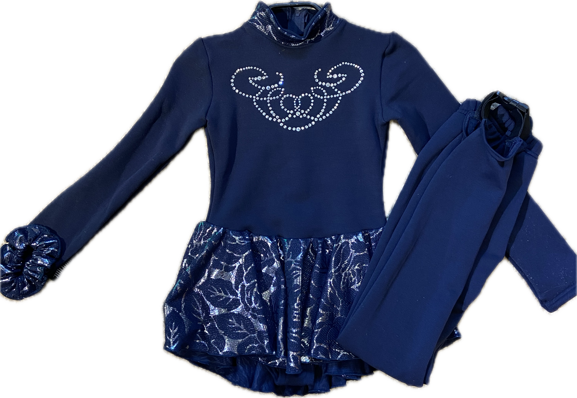 KMC Polartec dress and pants Navy/ruusu, Strassikuvio