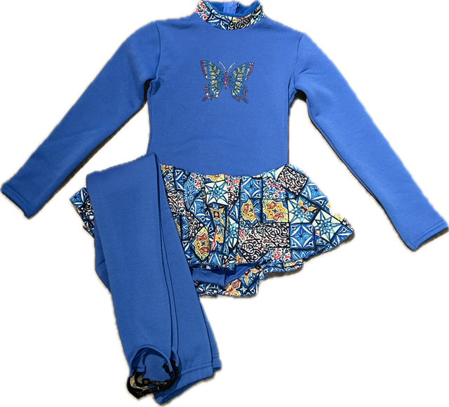 KMC Polartec dress and pants Sininen/Värikäs, Perhonen